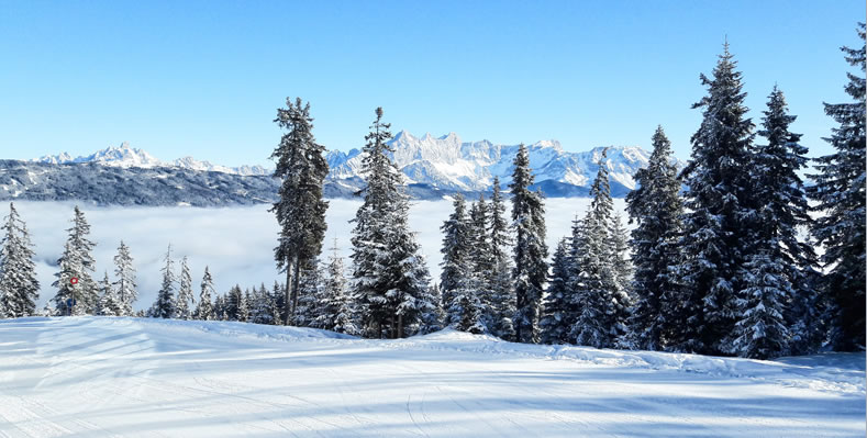 Verschneite Winterlandschaft in Radstadt, Ski amadé im Salzburger Land